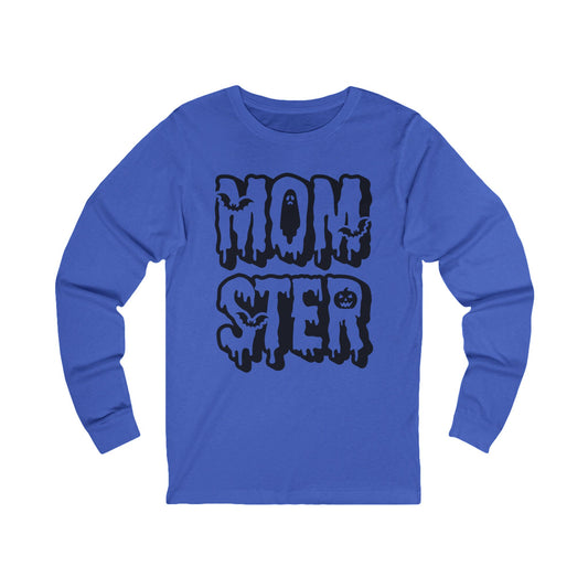 Momster Jersey Long Sleeve Tee - halloween shirt, family shirts, matching shirts, scary