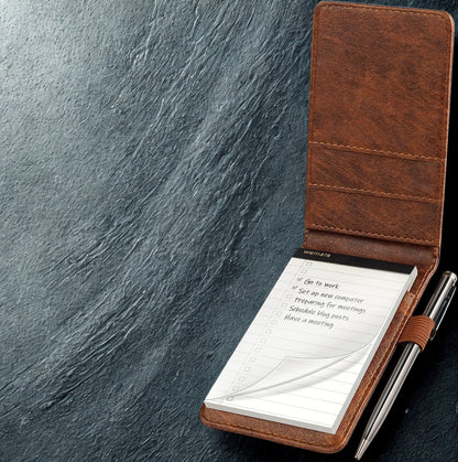 Custom Engraved Police Pocket Notebook Cover | Personalized Law Enforcement Notepad Holder | Badge, Patch, Logo & Name Engraving