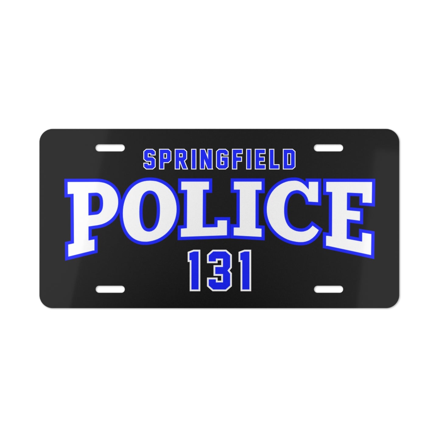 Police Department License Plate, Customizable Law Enforcement Badge Number Plate, Black Blue Green White Grey, Thin Blue Line Decor, Cop