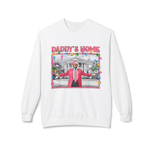 Trump Christmas Sweater, Political Xmas Jumper, Daddy's Home Sweatshirt, Funny Holiday Pullover, Presidential Gift, Men Women Unisex Top