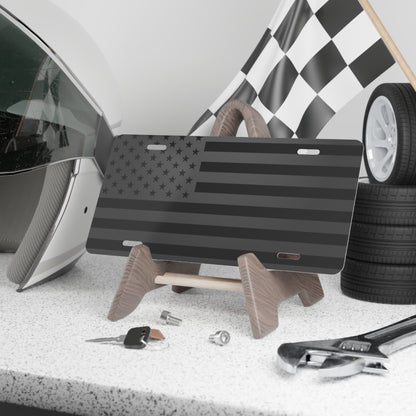 Vanity Plate, American Flag License Plate, Car Decoration, Patriotic Auto Accessory, USA Flag Gift, Vehicle Tag, Metal Plate