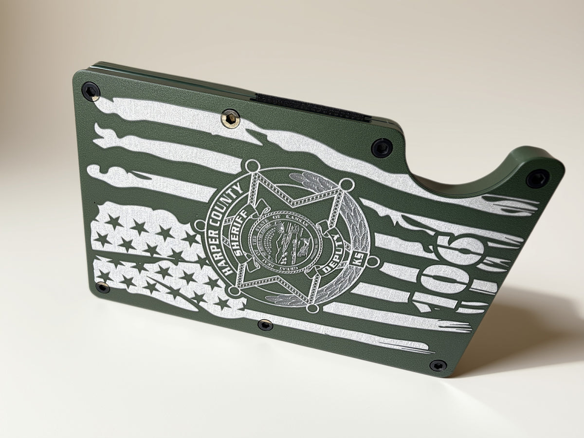 Custom Engraved Minimalist Wallet, Personalized Metal RFID Blocking Wallet
