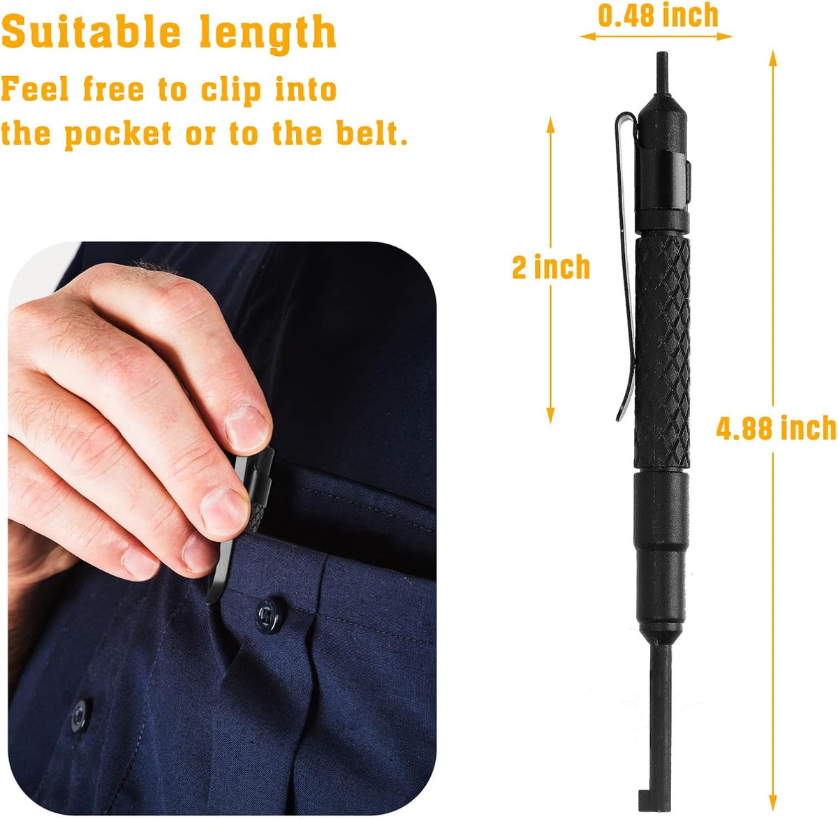 Custom Engraved Handcuff Key – Personalized EDC Security Key – Clip & Back Engraving – Law Enforcement Gift