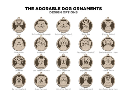 Adorable Dog Ornaments 2 - personalized, custom ornaments, dog ornaments, christmas, dog, pet ornament, boxer, german shepherd