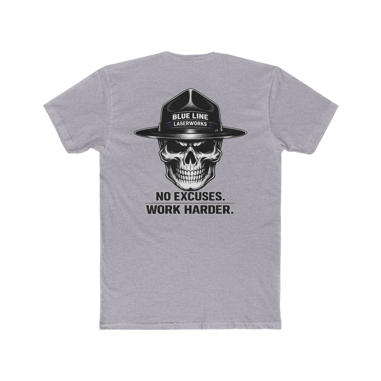 Next Level - No Excuses Work Harder tee, Motivational Workout Shirt | Fitness Gym Tee