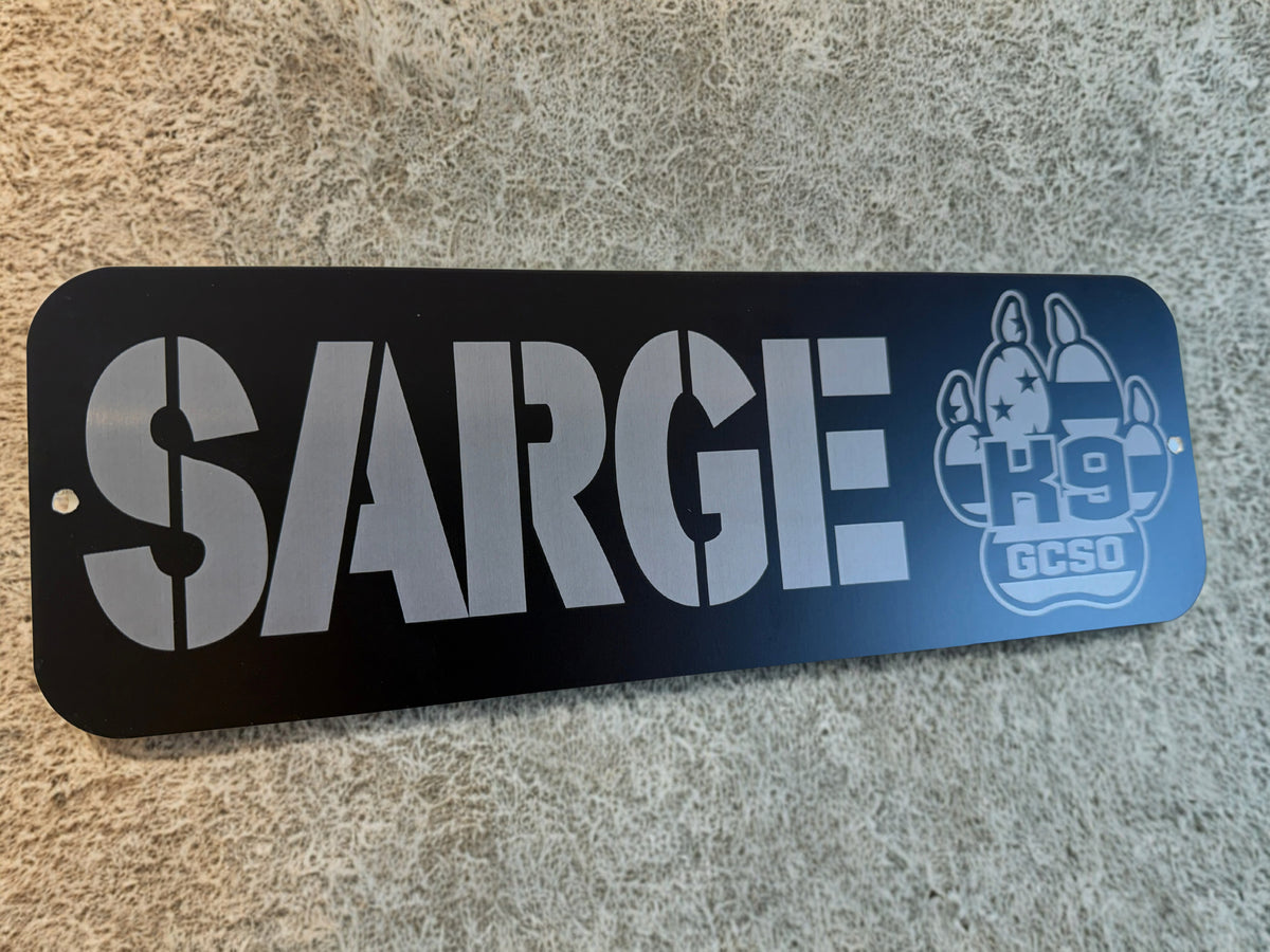Custom K9 Kennel Sign