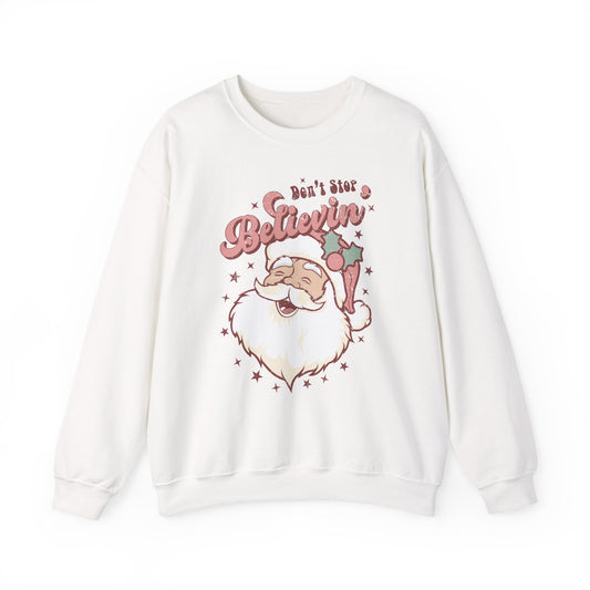 Don't Stop Belivin' Christmas Sweater - santa sweater, christmas sweater, funny sweater, funny christmas