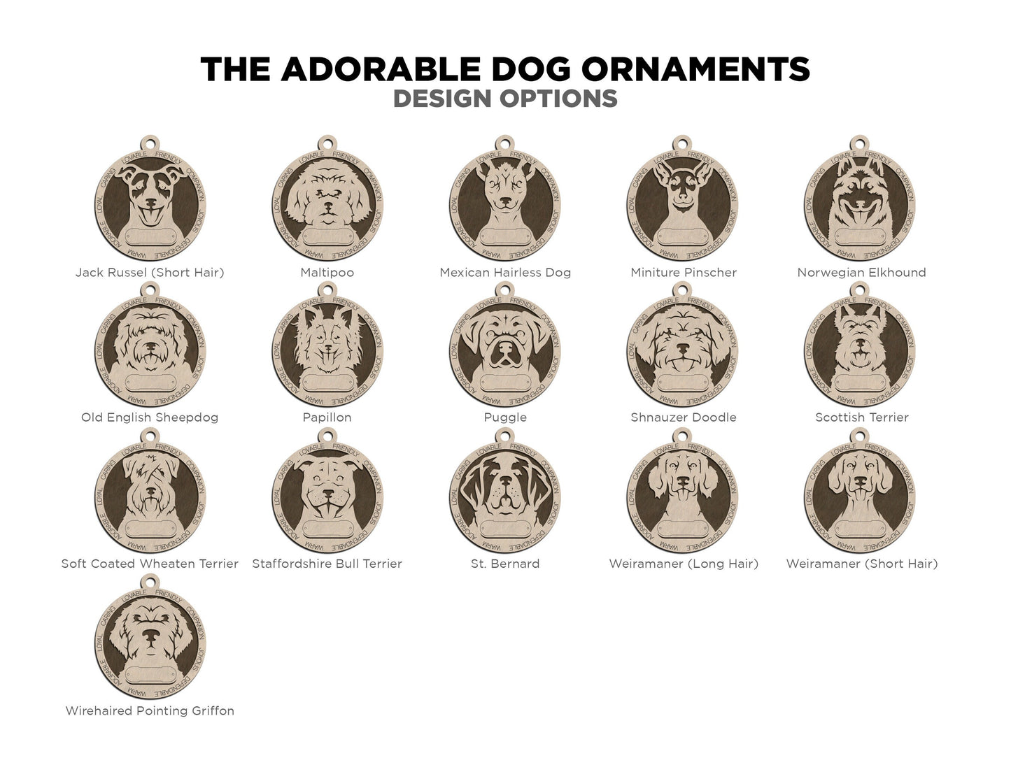 Adorable Dog Ornaments 2 - personalized, custom ornaments, dog ornaments, christmas, dog, pet ornament, boxer, german shepherd