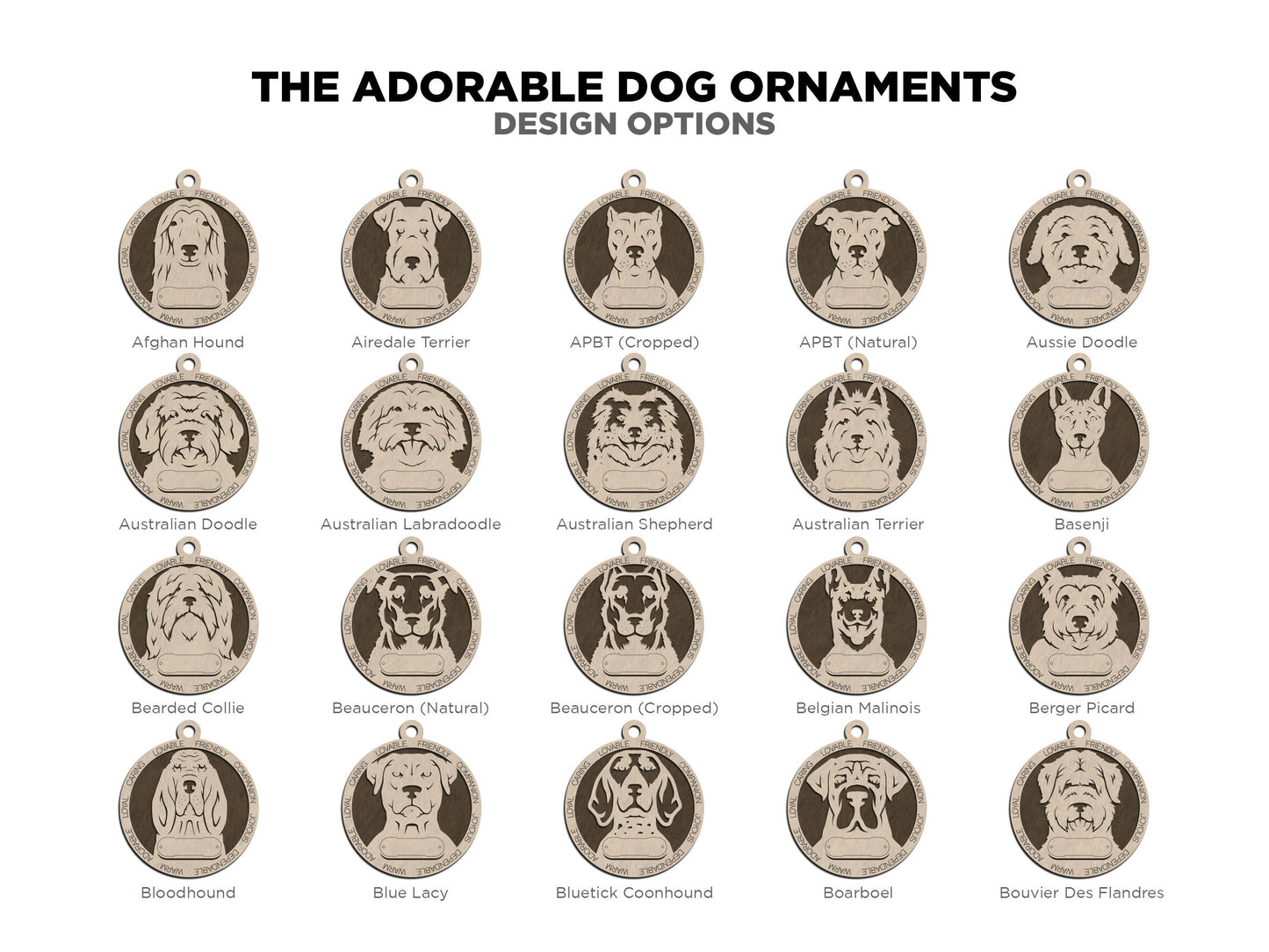 Adorable Dog Ornaments 2 - personalized, custom ornaments, dog ornaments, christmas, dog, pet ornament, boxer, german shepherd