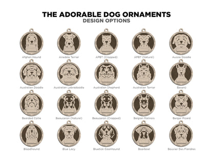 Adorable Dog Ornaments 2 - personalized, custom ornaments, dog ornaments, christmas, dog, pet ornament, boxer, german shepherd
