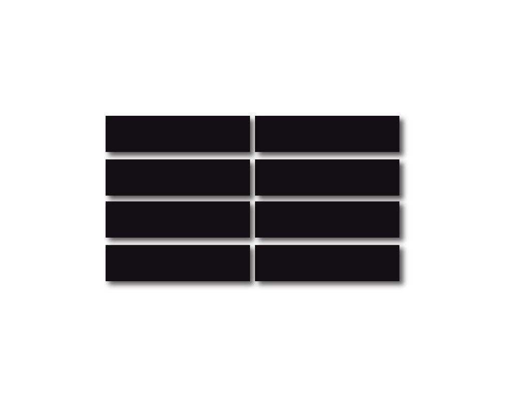 BLACK REFLECTIVE HELMET BAR 8 PACK