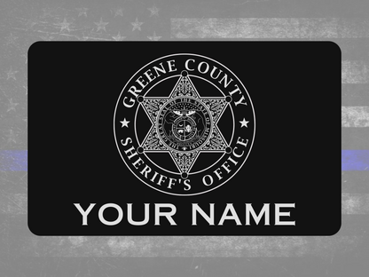 Greene County Missouri Metal Miranda Warning Card - law enforcement, metal, laser engraved, police gift, trooper, sheriff