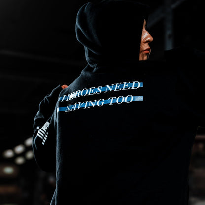 Stigma-Breaking Hoodie- Blue Line