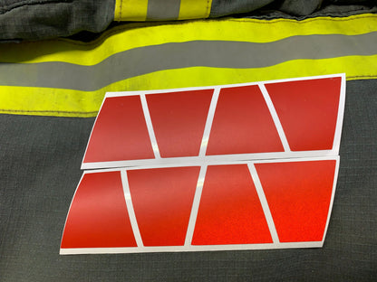MATTE RED REFLECTIVE HELMET (TET) TETRAHEDRON 8 PACK