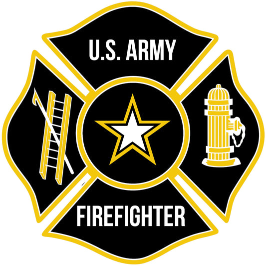 US ARMY FIREFIGHTER WINDOW DECAL