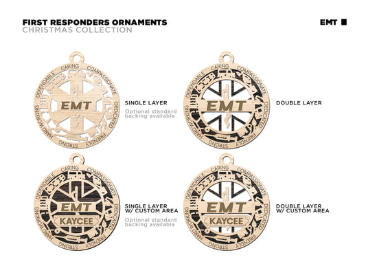 EMT Ornament - emt gift, paramedic gift, first responder, christmas ornament, custom ornament