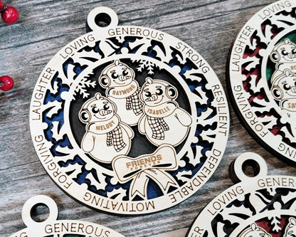 Custom Snow People Family Ornaments - Christmas ornaments, family Christmas, family ornaments