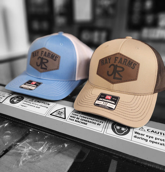 Custom Leather Patch Richardson 112 Hat - custom hat, business advertising, patch hat