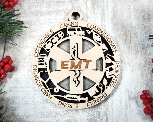 EMT Ornament - emt gift, paramedic gift, first responder, christmas ornament, custom ornament