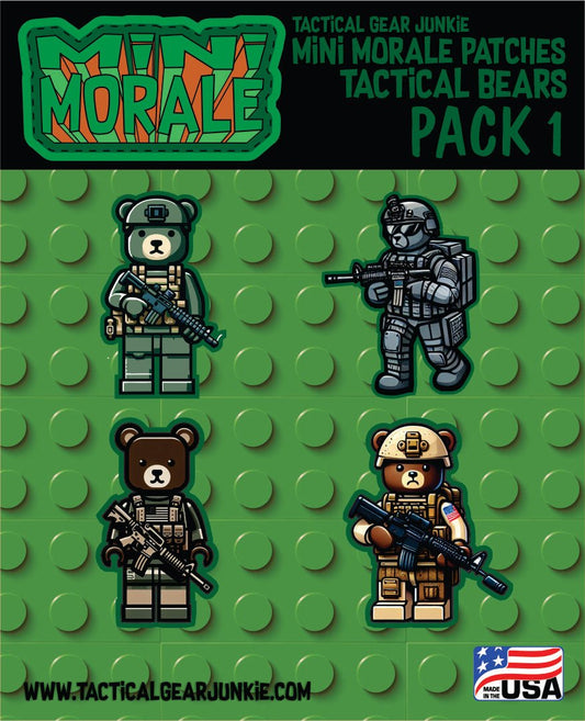 Stickers - Mini Morale - Tactical Bears - Block Style - Pack 1