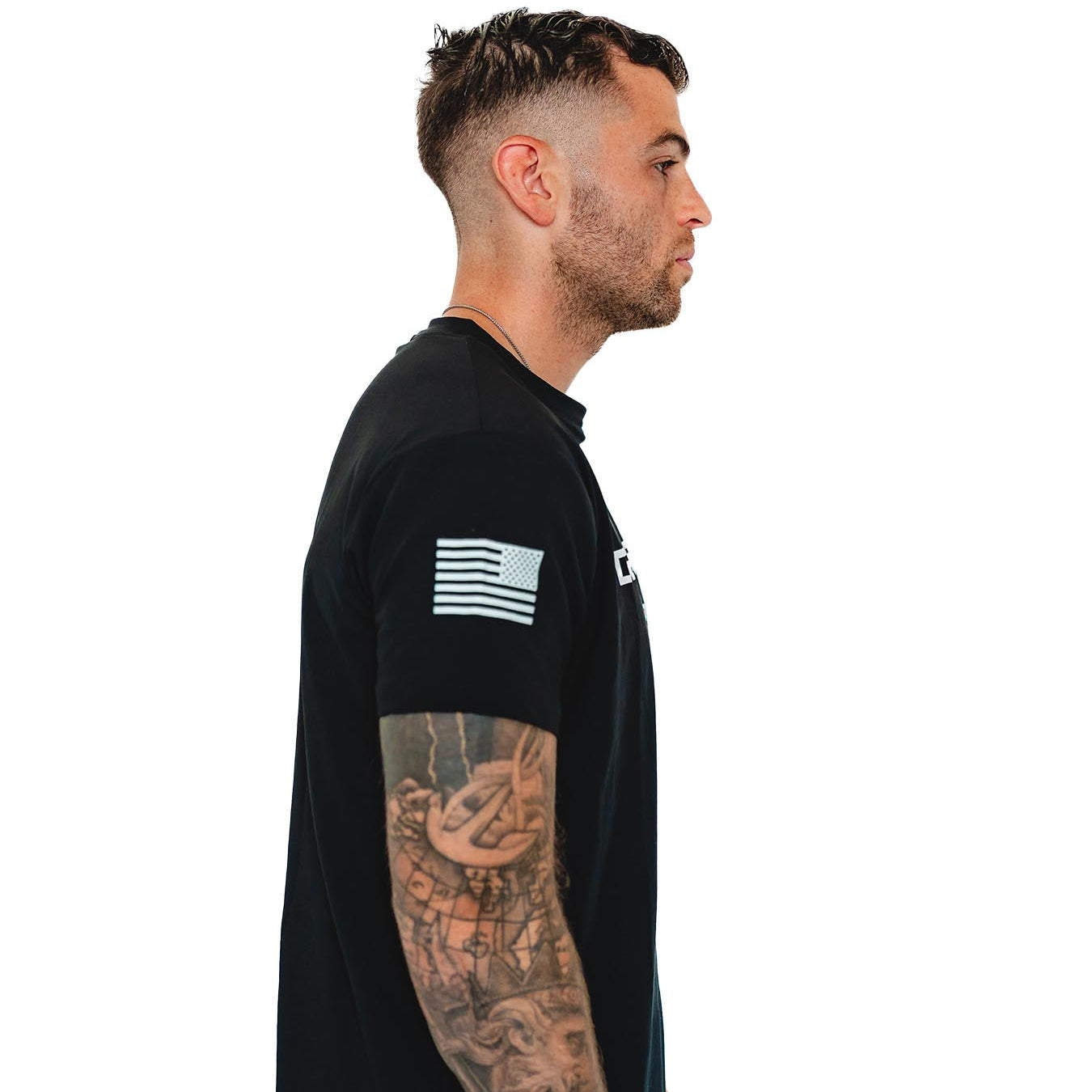 Men's Gym Tee "Compellence"- Black