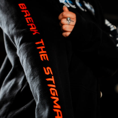 Stigma-Breaking Hoodie- Blue Line
