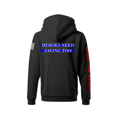 Stigma-Breaking Hoodie- Blue Line